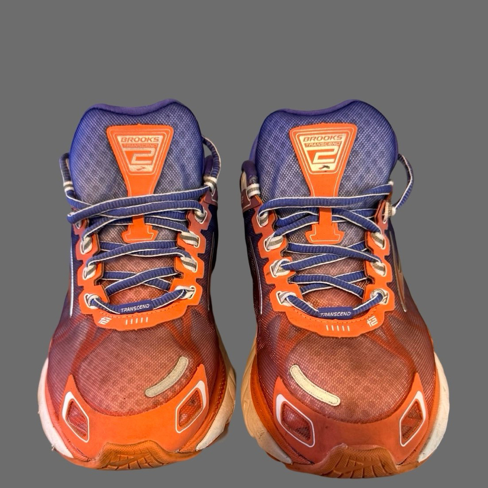 Womens Brooks Transcend 2 Running Walking Shoes Size 9.5 Purple Orange